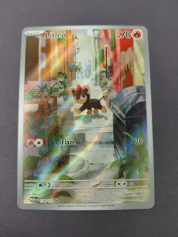 Pokemon TCG Litleo 139/132 Me01: Mega Evolution Basic 70HP Rare Holo Card A - Image 1