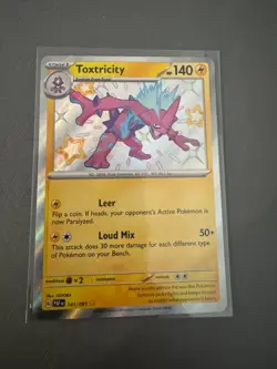 Pokemon TCG Toxtricity Scarlet Violet Paldean Fates Holo Card 141/091 - Image 1