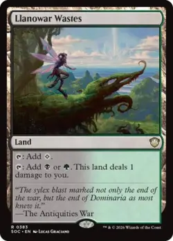~ Llanowar Wastes ~ NM ~ Commander: Secrets of Strixhaven ~ MTG ~ - Image 1