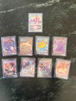 Pokemon TCG cards, 27 card lot, Vmax (8), Vstar (1), basic (15), trainer (3) - Image 1