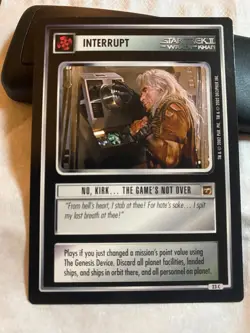Star Trek CCG 1E TMP Set NO KIRK....THE GAME'S NOT OVER Card - Image 1