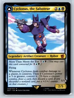 CYCLONUS, THE SABOTEUR 9 UNIVERSES BEYOND: TRANSFORMERS MAGIC: THE GATHERING NM - Image 1