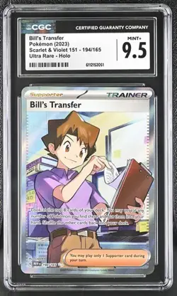 Bill's Transfer *CGC 9.5* Ultra Rare *Scarlet & Violet 151* #194 *2023* Pokemon - Image 1