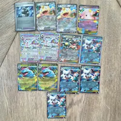 Pokemon TCG Holo EX Card Lot Meowth GX, Sylveon GX, Mega Clefable GX, Kangaskhan - Image 1
