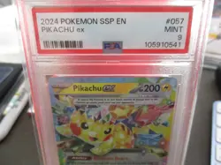 2024 POKEMON SSP EN-SURGING SPARKS PIKACHU EX #057PSA 9 - Image 2