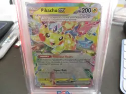 2024 POKEMON SSP EN-SURGING SPARKS PIKACHU EX #057PSA 9 - Image 3