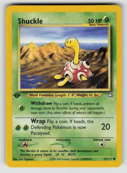 Shuckle 72/111 Common Neo Genesis Pokemon 1st Edition LP - Image 1