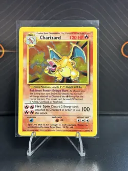 1999 Pokemon Charizard Base Set Holo Rare 4/102 LP+ WOTC English - Image 4