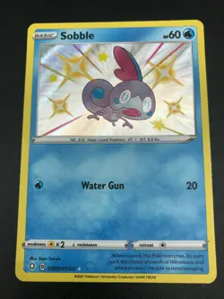 Sobble SHINY ULTRA RARE SV025/SV122 SWSH Shining Fates Pokemon NM HOLO 2021 - Image 1