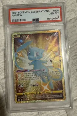 Pokemon TCG Mew (Secret) Celebrations 025/025 Holo Secret Rare - Image 1