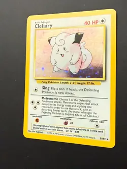 Clefairy 5/102 Holo Rare 1999 Base Set Unlimited Pokemon - LP/NM Condition - Image 3