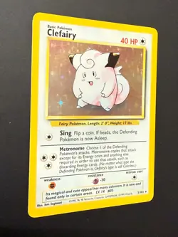 Clefairy 5/102 Holo Rare 1999 Base Set Unlimited Pokemon - LP/NM Condition - Image 5