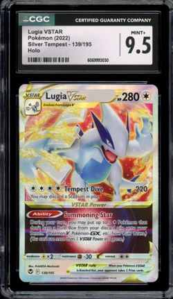 CGC 9.5 Mint+ Lugia VStar SWSH Silver Tempest 139/195 Pokemon - Image 1