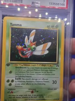 Vintage WOTC Pokemon Neo Discovery 1st Edition Yanma 17/75 Holo Rare PSA 7 - Image 3
