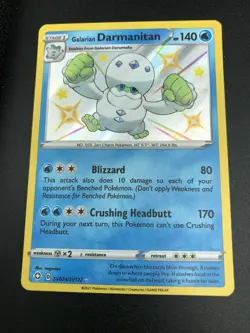 Galarian Darmanitan SV024/SV122 SHINY HOLO SWSH Shining Fates Pokemon NM 2021 - Image 1