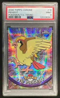 2000 Topps Chrome Pokemon T.V. Tekno #18 Pidgeot PSA 9 - Image 1