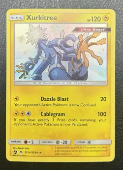 Xurkitree SV14/SV94 Hidden Fates Shiny Vault Shiny Holo Rare Near Mint - Image 1