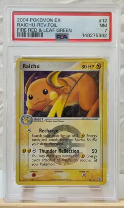 2004 Pokemon EX Fire Red & Leaf Green Raichu-Reverse Foil #12 NM 7 *NEW* - Image 3