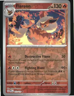Flareon 013/131 Rare Prismatic Evolutions Pokemon Reverse Holo Near Mint - Image 1