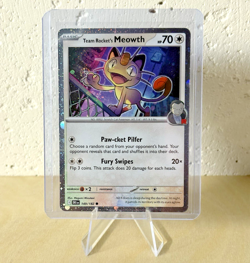 Team Rocket's Meowth Cosmos Holo Destined Rivals Common 149/182 Pokemon TCG - Image 1