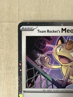 Team Rocket's Meowth Cosmos Holo Destined Rivals Common 149/182 Pokemon TCG - Image 3