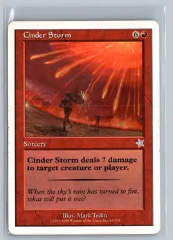 Cinder Storm Starter 1999 Uncommon - MTG Magic the Gathering Card - Image 1