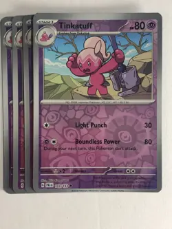 Pokemon TCG Paldea Evolved 4x Playset Reverse Holographic Tinkatuff 103/193 NM - Image 1