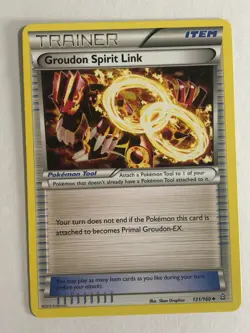 Pokemon TCG Primal Clash Groudon Spirit Link 131/160 Near Mint - Image 1