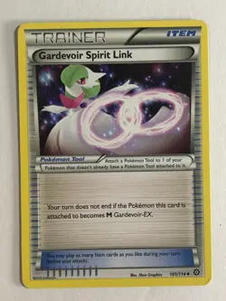 Pokemon TCG Steam Siege Gardevoir Spirit Link 101/114 Light Played - Image 1