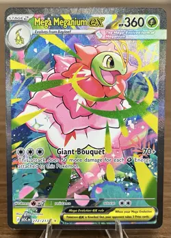 Pokemon TCG Mega Meganium EX 272/217 Ascended Hero’s SIR Holo NM/Mint - Image 1