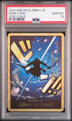 GOLD ZORO DON Card One Piece 2024 PRB01 Premium Booster THE BEST Japanese PSA 10 - Image 1