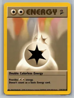 Double Colorless Energy Base Set 2 #124/130 Uncommon Pokemon Card - Image 1