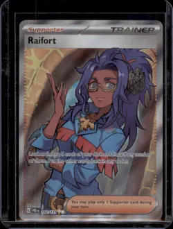 Raifort Full Art Trainer 142/131 Pokemon Card Paldean Fates Holo Supporter NM - Image 1