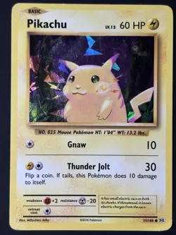 Pokemon Card TCG - Pikachu 35/108 Cracked Ice Holo Deck Exclusive DMG - Image 1