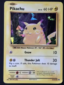 Pokemon Card TCG - Pikachu 35/108 Cracked Ice Holo Deck Exclusive DMG - Image 2