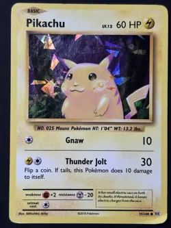 Pokemon Card TCG - Pikachu 35/108 Cracked Ice Holo Deck Exclusive DMG - Image 3