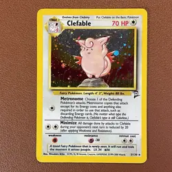 Clefable 5/130 Holo Rare Pokemon TCG Card Base Set 2 II - Image 1
