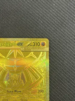Mega Zygarde EX Gold Secret Rare Full Art Holo Pokemon Card 124/088 - Image 3