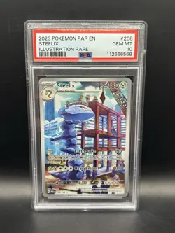 PSA 10 Steelix 208/182 2023 Paradox Rift Illustration Rare Pokemon Card - Image 1