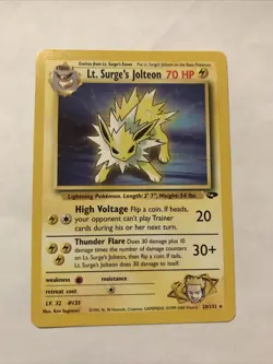 Lt. Surge's Jolteon Gym Challenge 28/132 Regular Rare Unlimited Card - Image 1