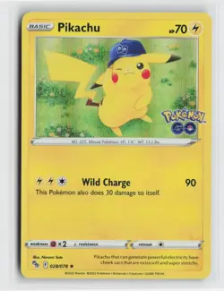 Pikachu (28) Holo Rare Pokemon GO 028/078 NM - Image 1