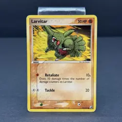 Pokemon Larvitar 61/115 Unseen Forces Regular Non Holo LP - Image 1