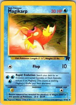 Magikarp Pokemon TCG Team Rocket, Uncommon, Unlimited (LP) - Image 1