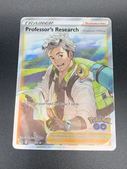 Professor's Research 078/078 Full Art Ultra Rare Pokemon Go Willow 78 NM 2022 - Image 1