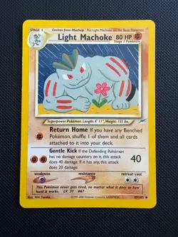 Vintage Pokemon TCG - Light Machoke 49/105 - Neo Destiny - LP - Image 1