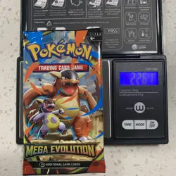 4x VERY HEAVY Pokemon Mega Evolution Booster Pack 22.61g 22.62g 22.55g 22.57g - Image 3