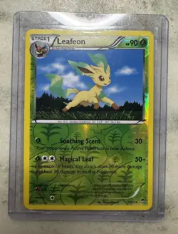 2014 Pokemon Furious Fists 7 Leafeon Reverse Holo Rare - Image 1