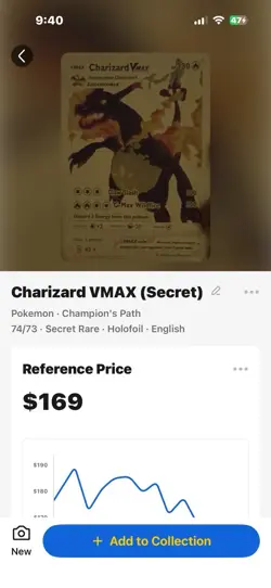 Charizard VMAX 74/73 Champion's Path Secret Rare Holofoil English Pokemon Card - Image 5