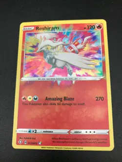 Reshiram AMAZING ULTRA RARE 017/072 SWSH Shining Fates Pokemon Holo NM 2021 - Image 1