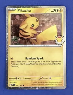 Pikachu 51/162 Stamped 2026 Pokemon Day 30th Anniversary Promo NM - Image 1